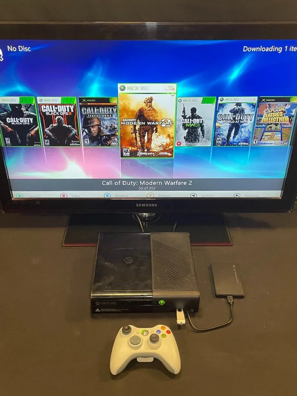 Xbox 360 E 500gb Internal Drive + 1TB External Drive With Accessories
